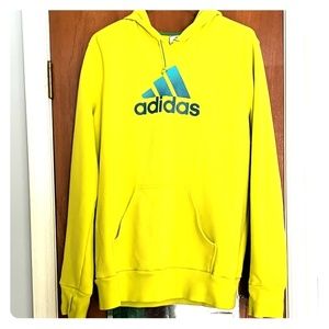 Neon yellow Adidas hoodie